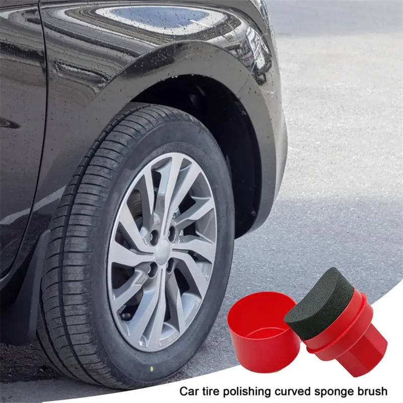 Wax Applicator Pad - Gebogen autobandwas spons met deksel, auto