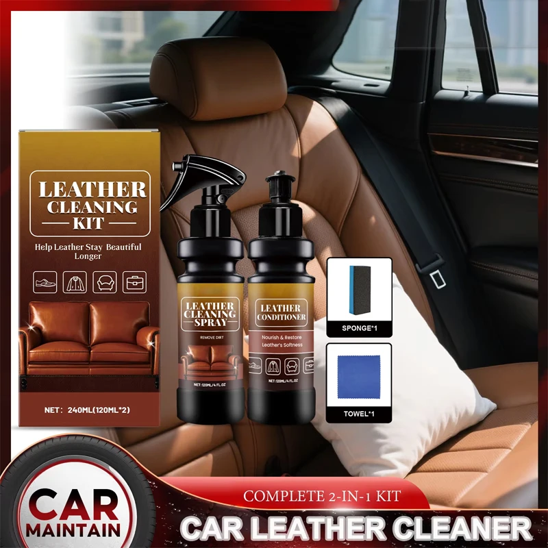 Premium lederreinigingsset voo - Leather Cleaner Interior recensie en prijs